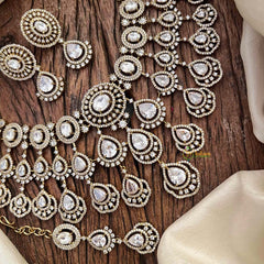 Vriksham Premium White Tear Drop With AD Stone Statement Choker Neckpiece-VV2018