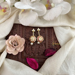 Vriksham Pearl Roopam Bugdi  Style Bugadi-Red-G19525
