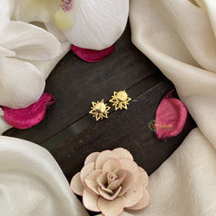 Vriksham Tiny Floral Studs-Pastel Pink-G16694