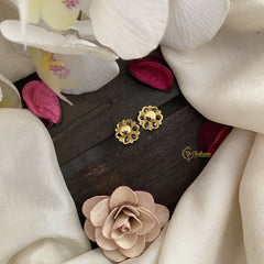 Vriksham Exquisite Floral Studs-Black-G16727