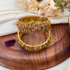 Vriksham Traditional  Divine Perumal Enamel Bridal Bangles-G21832