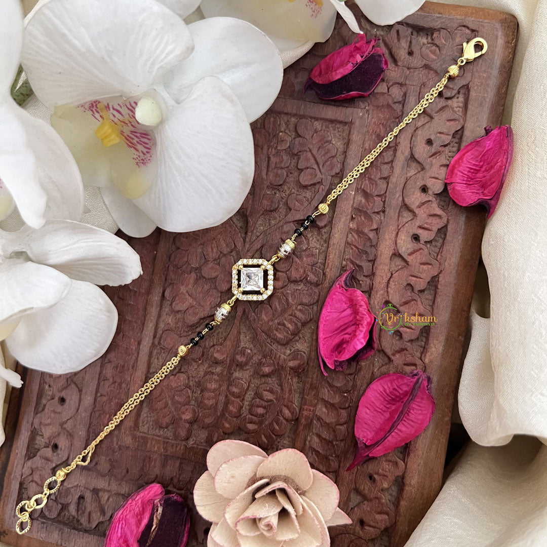 Vriksham Ganga Jamuna style Double Square Designer Mangalsutra Bracelet-G17988