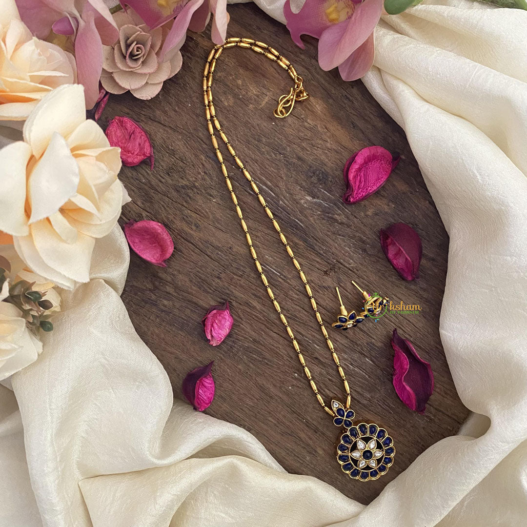 Vriksham Single Blue Stone Pendant Chain-G15637