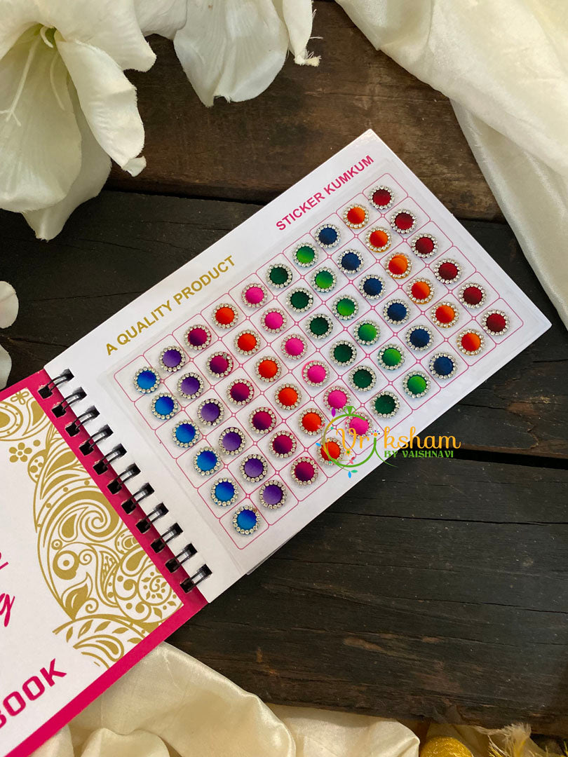 Cocktail Shaded Stone Sticker Bindi Book-Navya Short-BB123