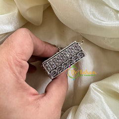 Silver Look Alike Temple Kumkum Box -Astro Stars-G10267