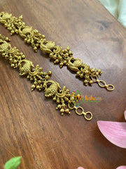 Peacock Single Strand Maatil with Ghungroo -G8520