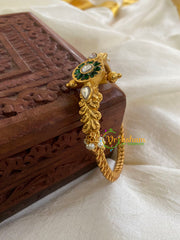 Precious Kundan Jadau Kada Bangle-Green White-J705