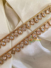 Gold Look Alike No Stone Anklets-G5701