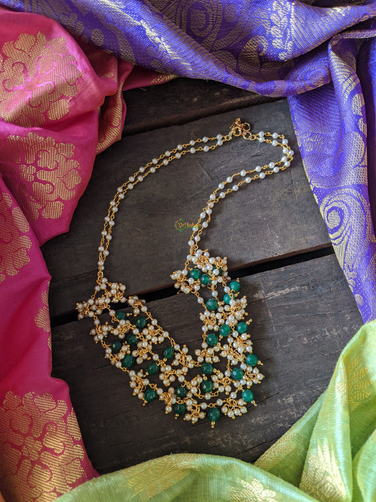 Simple Pearl layered Neckpiece-G378