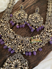 Lavender Premium Victorian Diamond Long Neckpiece -VV887