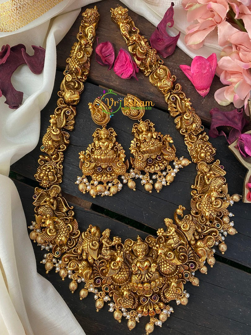 Intricate Antique Temple Lakshmi Haram -G2598