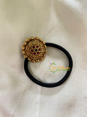 Gold Pendant Rubber Band -Festive Hair band -Red Green-H439