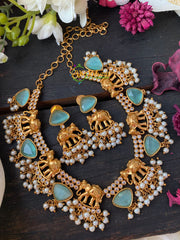 Sea Green Stone Short Neckpiece -G2667