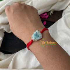Rakshabandhan Rakhi-Crystal and Aqua-RB023
