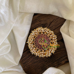 Antique Cluster Pearl Billai -Lakshmi-Red-G10227