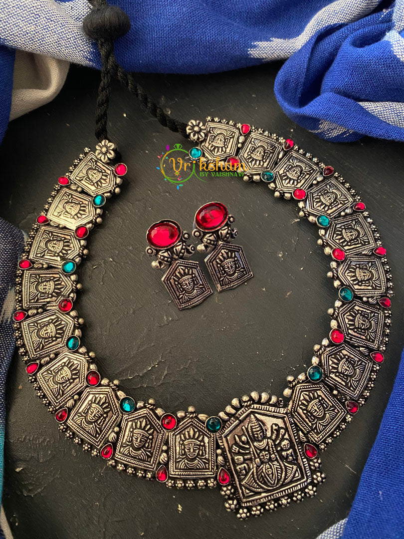 Durga Ma Kali German Silver Neckpiece-S0042