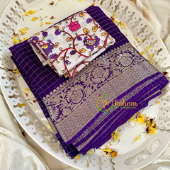 Purple Georgette Saree -VS1860