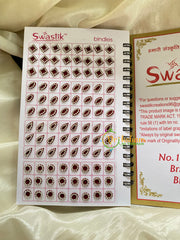 Cocktail Shapes Border Stone Bindi Book-Swastik Long-BB042