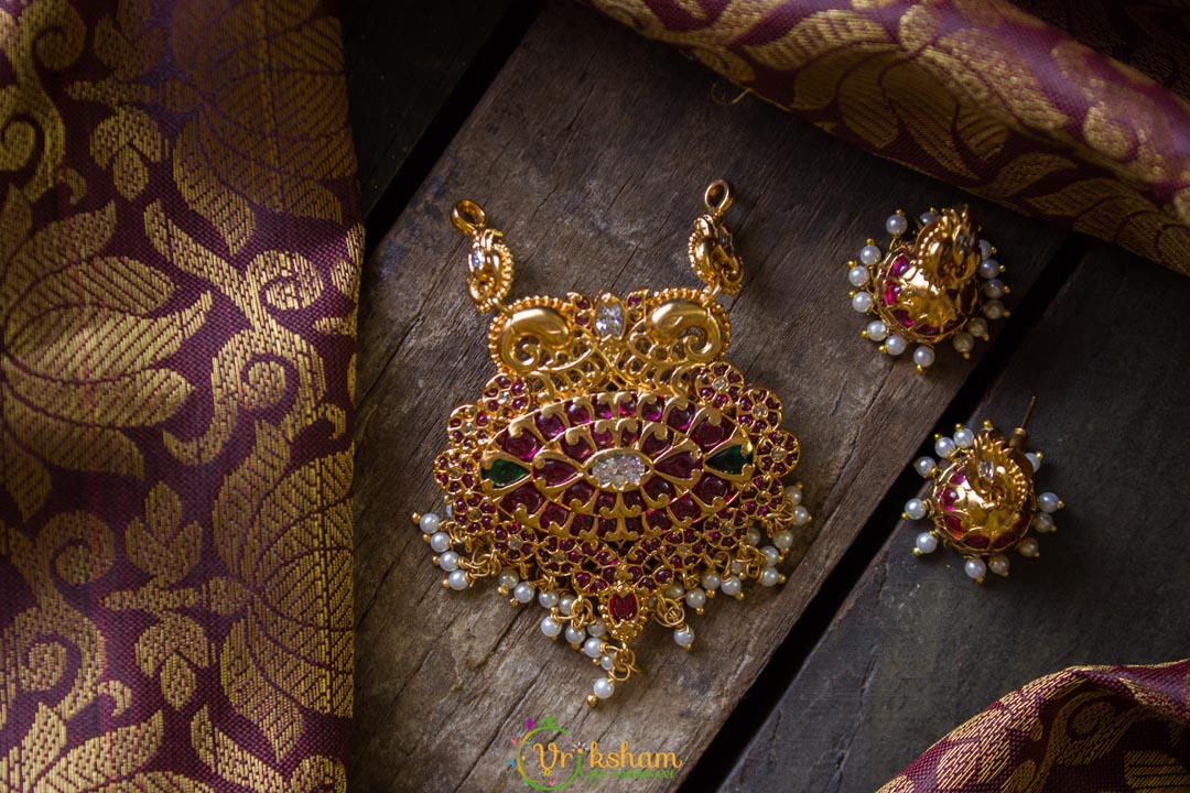Precious Kemp Pendant and earings-G232