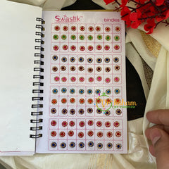 Stone Sticker Bindi Book-Border Stone--Swasthik-BB015