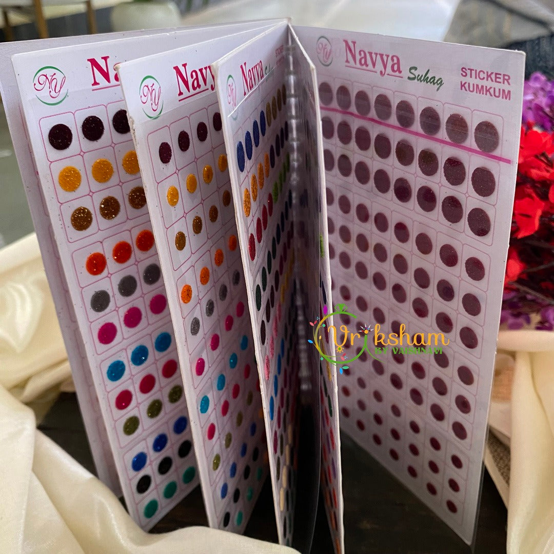 Stone Sticker Bindi Book--Sheen Navya Zari-B13