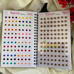 Color Stone Sticker Bindi-navya plain n gold stone-B08