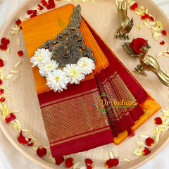 Mango Yellow Thiribhuvanam Silk Saree -Pure Silk  -VS1287