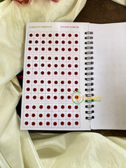 Plain Maroon Bindi Book-Navya Long-BB089