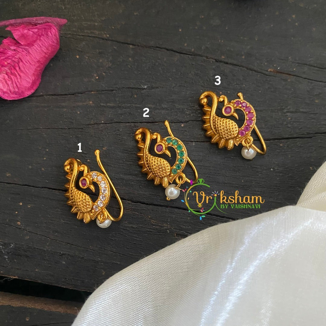 Premium Golden Naths/Nose pin -Matt Peacock-G3005