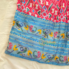 Light blue with Pink Indian Traditional Girls Lehenga Set -VS816