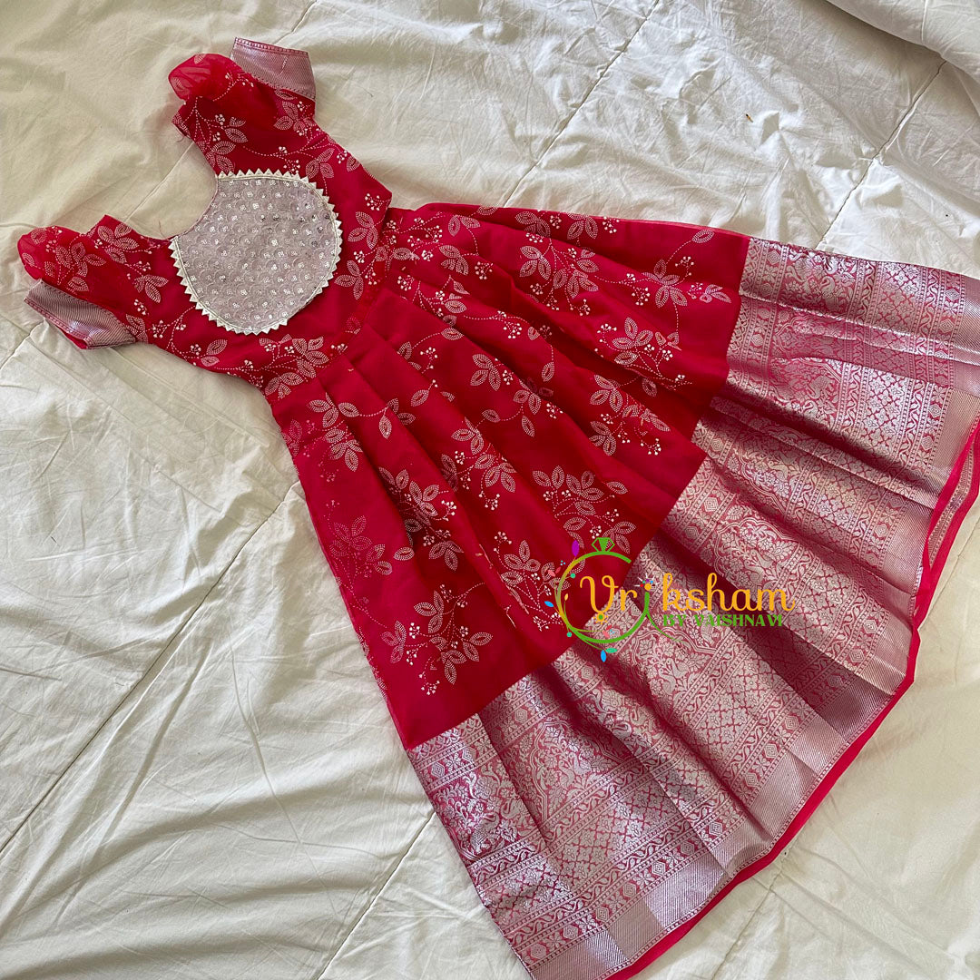 Red Indian Traditional Dress for Girls -VS900 – vrikshamindia