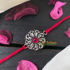 Rakshabandhan Rakhi-Pink Red Peacock 2-RB019