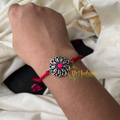 Rakshabandhan Rakhi-Pink Red Peacock 2-RB019