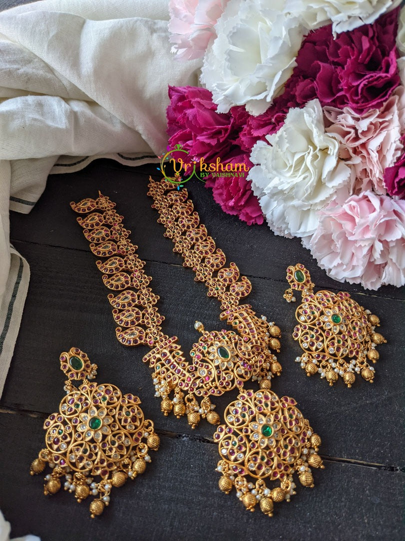 Premium AD Stone Maanga Choker Neckpiece -G2249